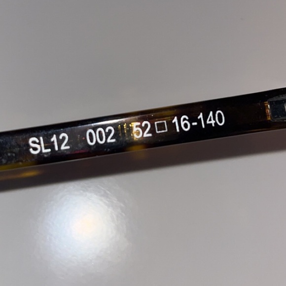 SAINT LAURENT eyeglasses - tortoise standard frame / SL12 002 / 52-16-140 - Picture 4 of 10